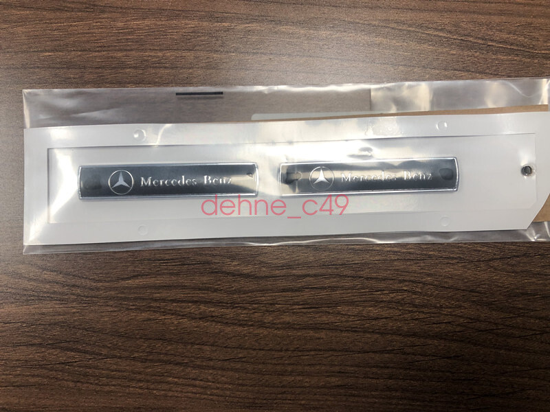 2pcs Black For Mercedes Benz Car Emblem Badge Sticker Side Skirts Badge Logo
