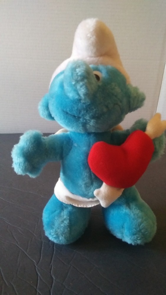 Vtg Smurf Plush/Stuffed 1982 Berrie Romantic Wallace Berrie & Co. Clean/Nice