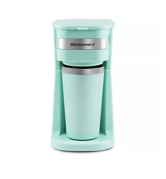 Elite Gourmet Personal Coffee Maker with Stainless Steel Mug