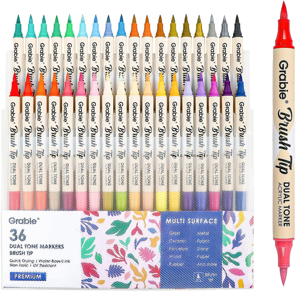72 Colors Paint Markers, Paint Pens, Acrylic Paint, Acrylic Paint Pens with 36 D