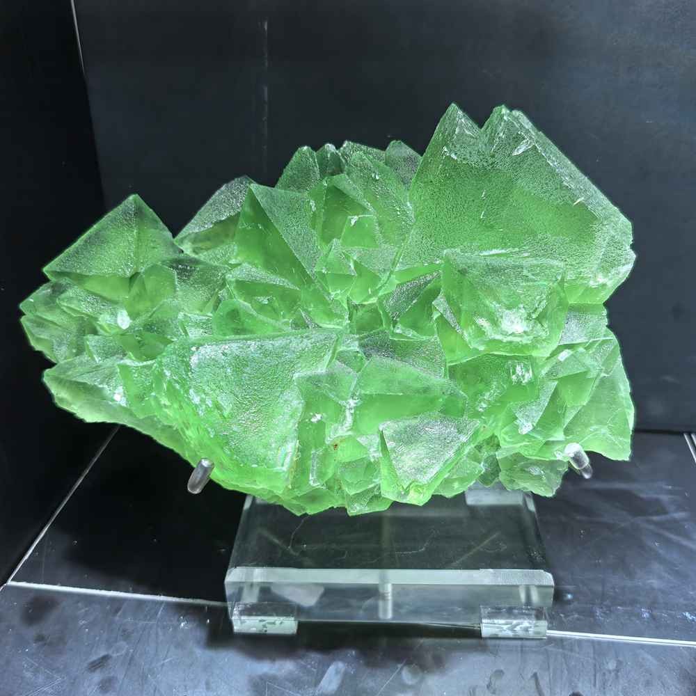 9.3LB Rare Natural Green Fluorite Quartz Crystal Cluster Point Mineral specimens