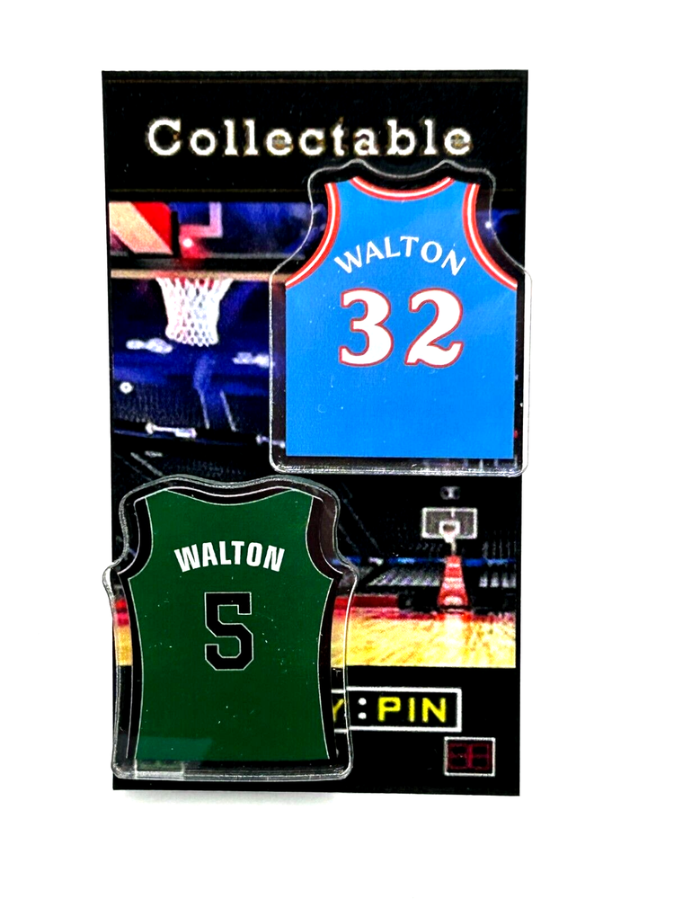 Bill Walton Celtics Clippers hardwood collectible lapel pins