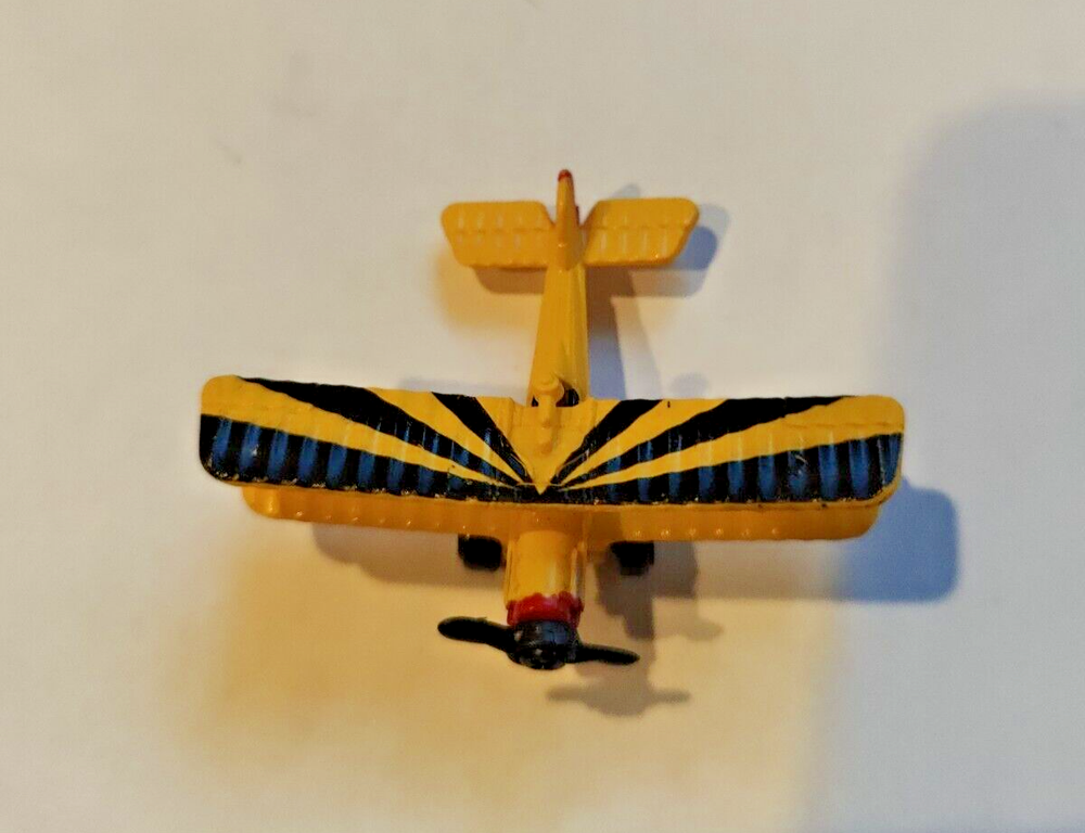 Micro Machines SE-5a Biplane miniature plane Yellow CROPDUSTER