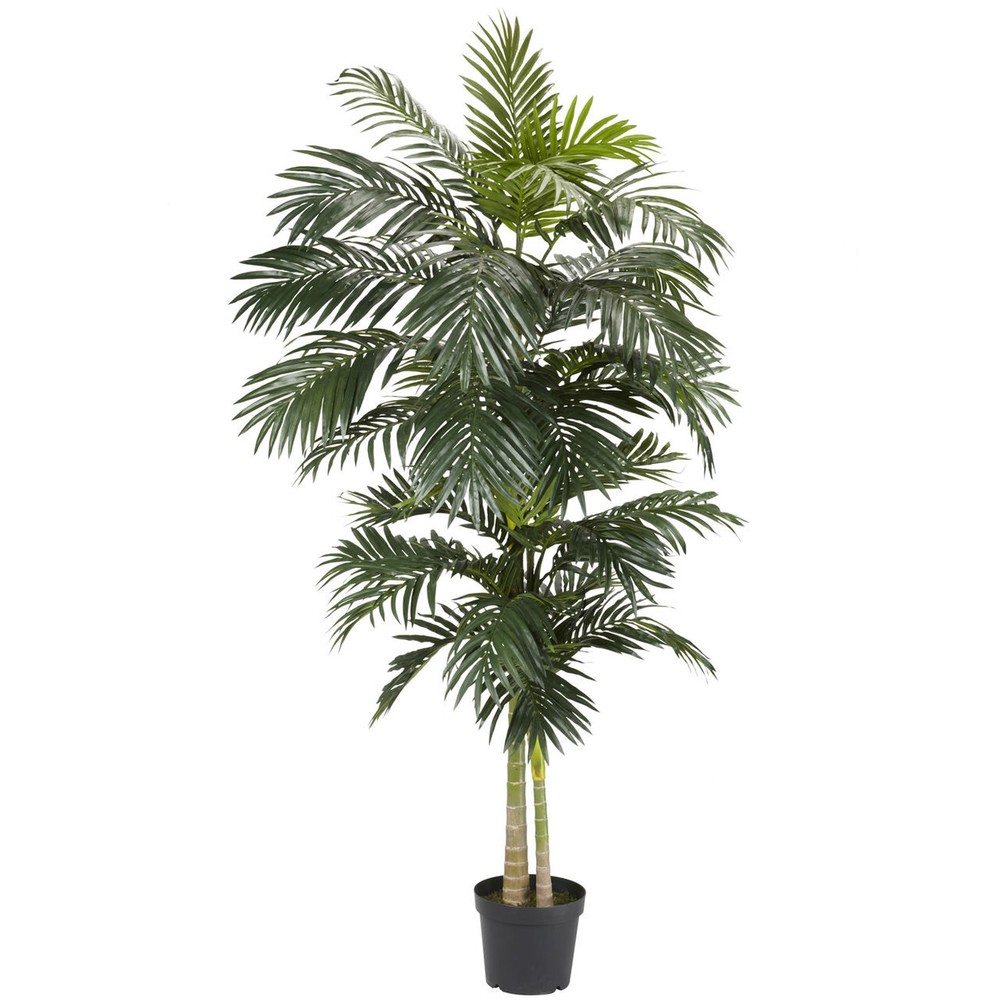 8ft Golden Cane Palm Artificial Silk Tree for Home Decor