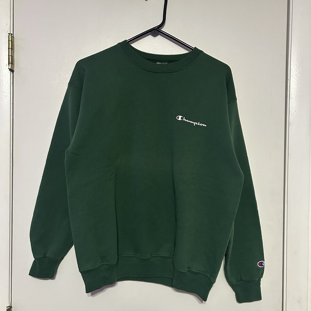 Vintage 90's CHAMPION Sweatshirt Pullover  Crewneck Reverse Weave Green Size M