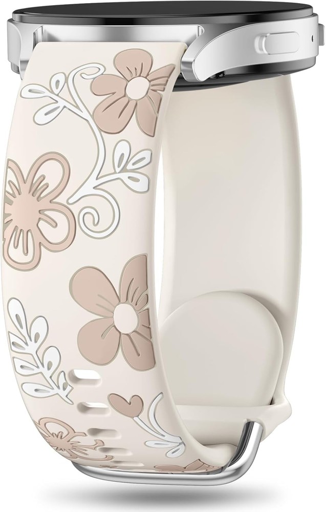 Floral Strap Compatible with Samsung Galaxy Watch 7 40mm 44mm Engraved