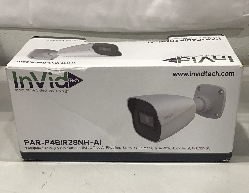 InVid PAR-P4BIR28NH-AI White 4 MP Outdoor Bullet Camera