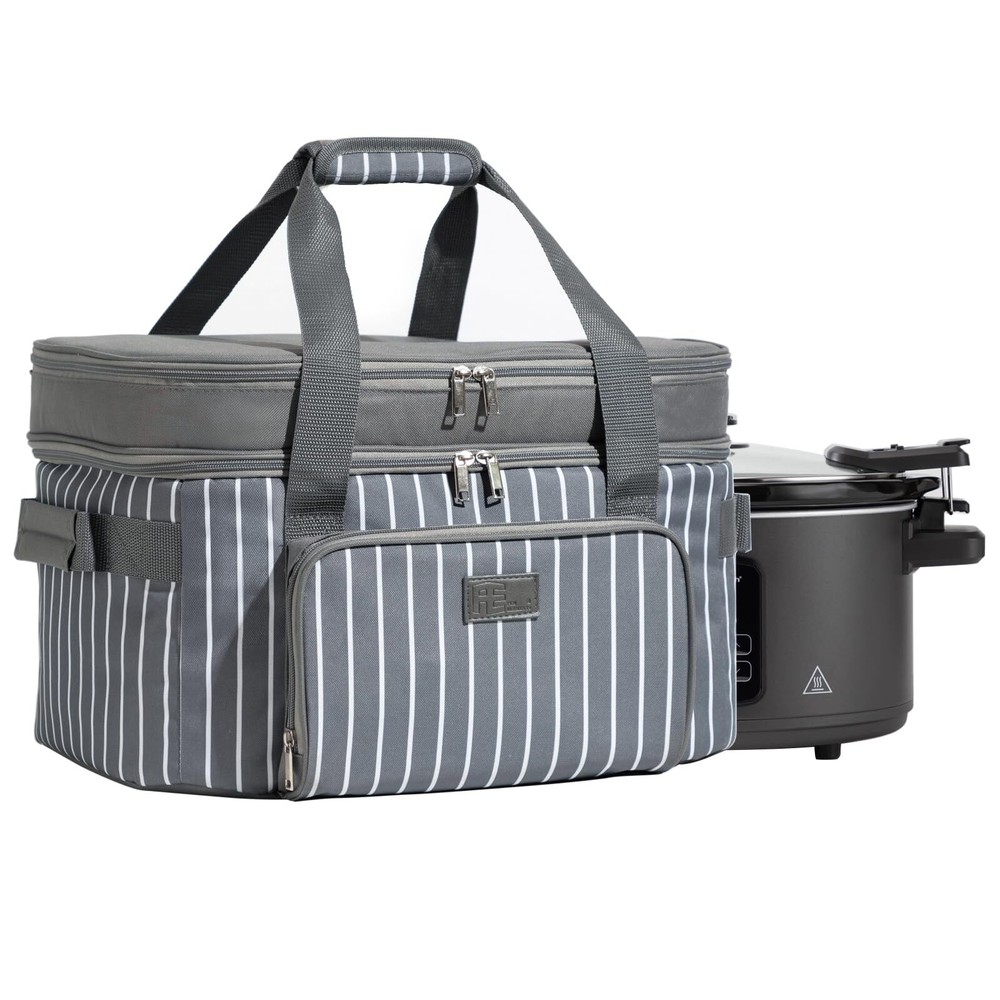 Fun Elements Double Layer Slow Cooker Bag for Most 6-8 Quart Oval CrockPot In...-image