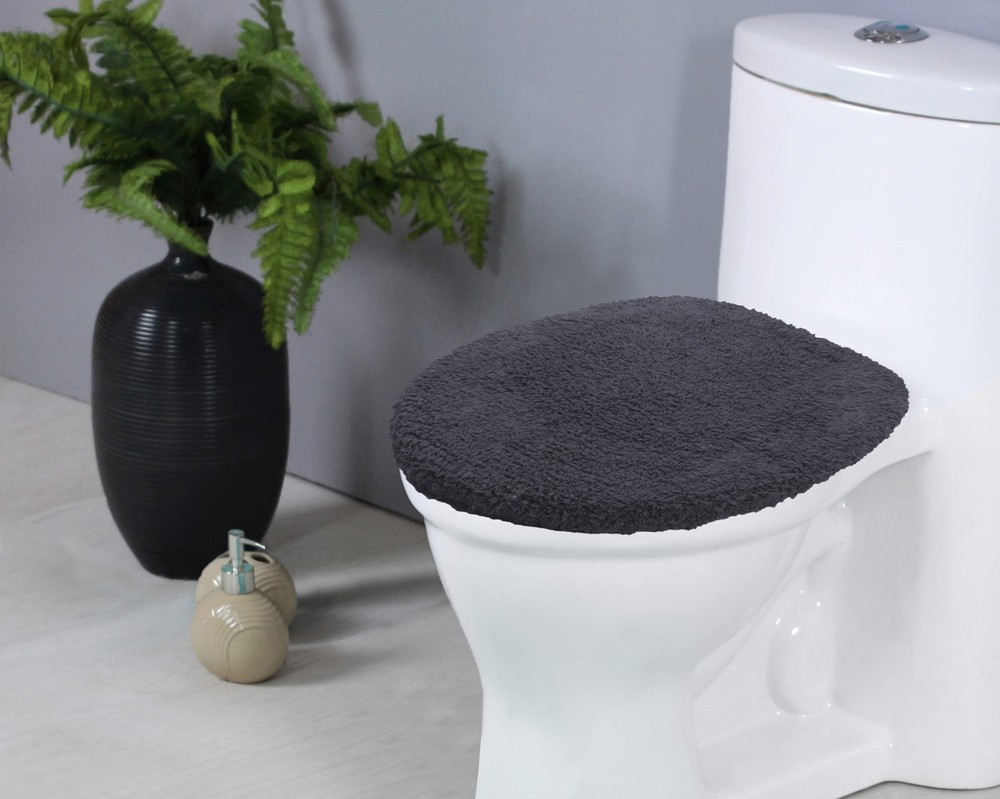 Double Ruffle Collection 100% Cotton Bathroom Rugs Set, Washable Rug, Extra S...