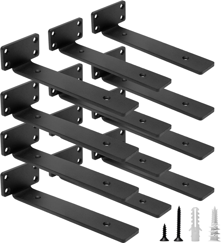 Heavy Duty 8-Inch Floating Shelf Brackets 1/5