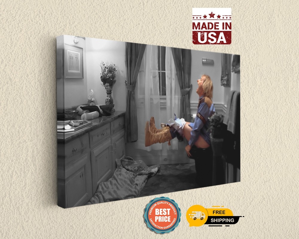 Funny Bathroom Scene on Canvas Print | Dumb And Dumber Movie Canvas Printing