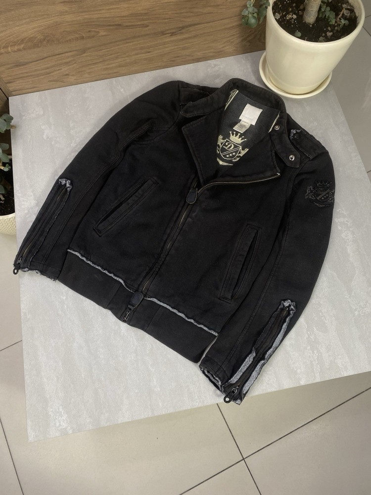 Diesel Men’s Black Biker Jacket Size S - Distressed Look