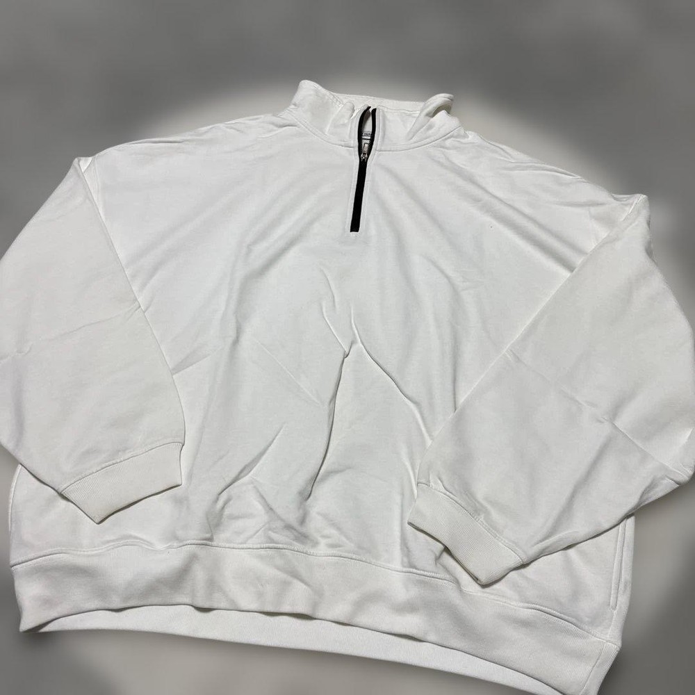 WILLY CHAVARRIA White Half-Zip Sweatshirt Size L - Excellent Condition