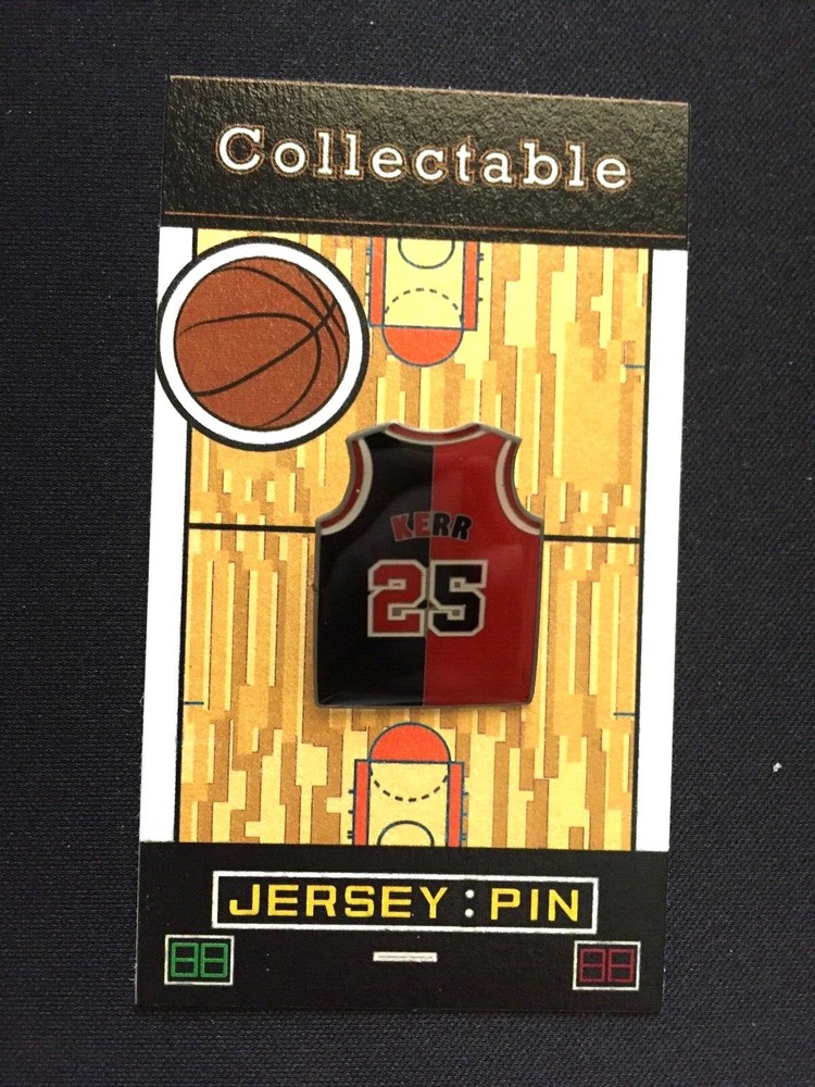 Chicago Bulls Steve Kerr jersey lapel pin-Classic Collectable-3X CHAMPION