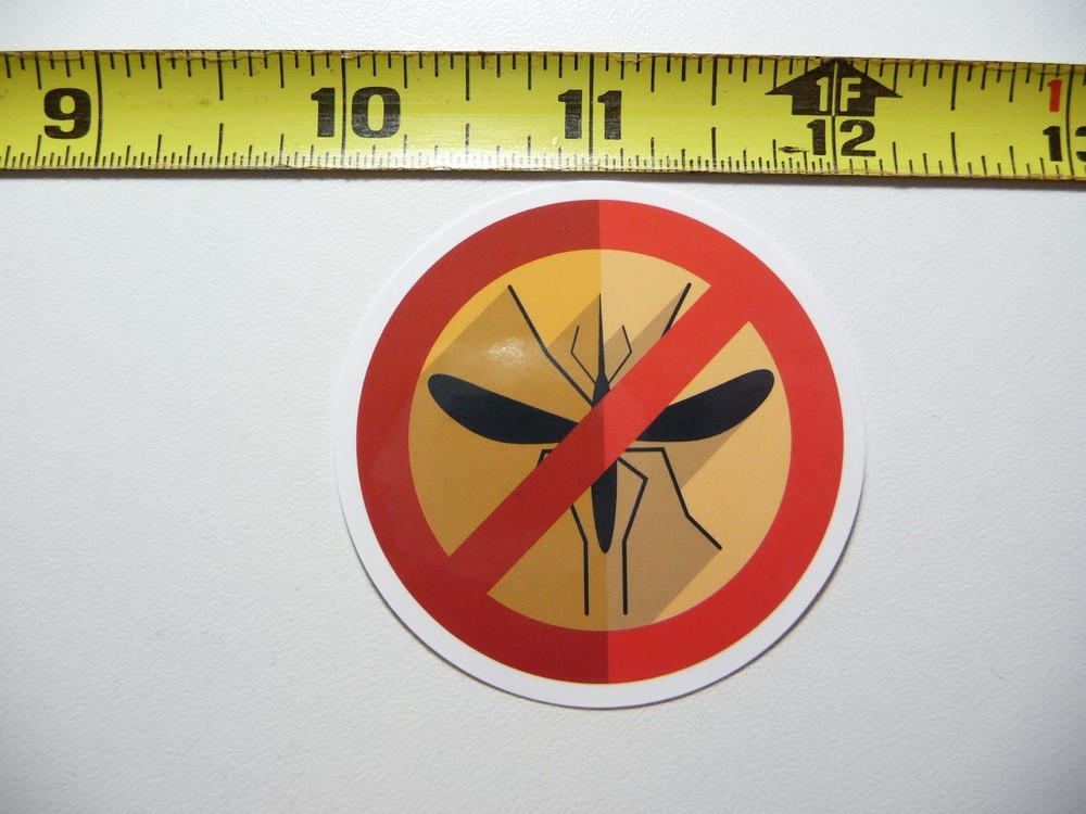 NO MOSQUITOES BUG STICKER DECAL BUSINESS COMPANY POLICY BUILDING DOOR
