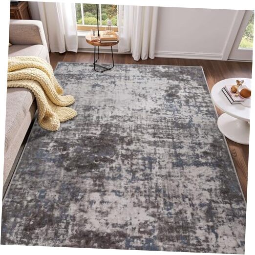 5x7 Washable Modern Abstract Area Rug for Living Room or Bedroom Non Slip