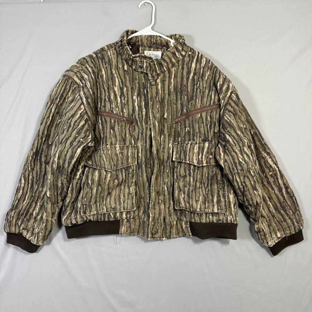 Vintage Trophy Club Jacket Mens XL Realtree Camo Insulated Hunting 90s Korea