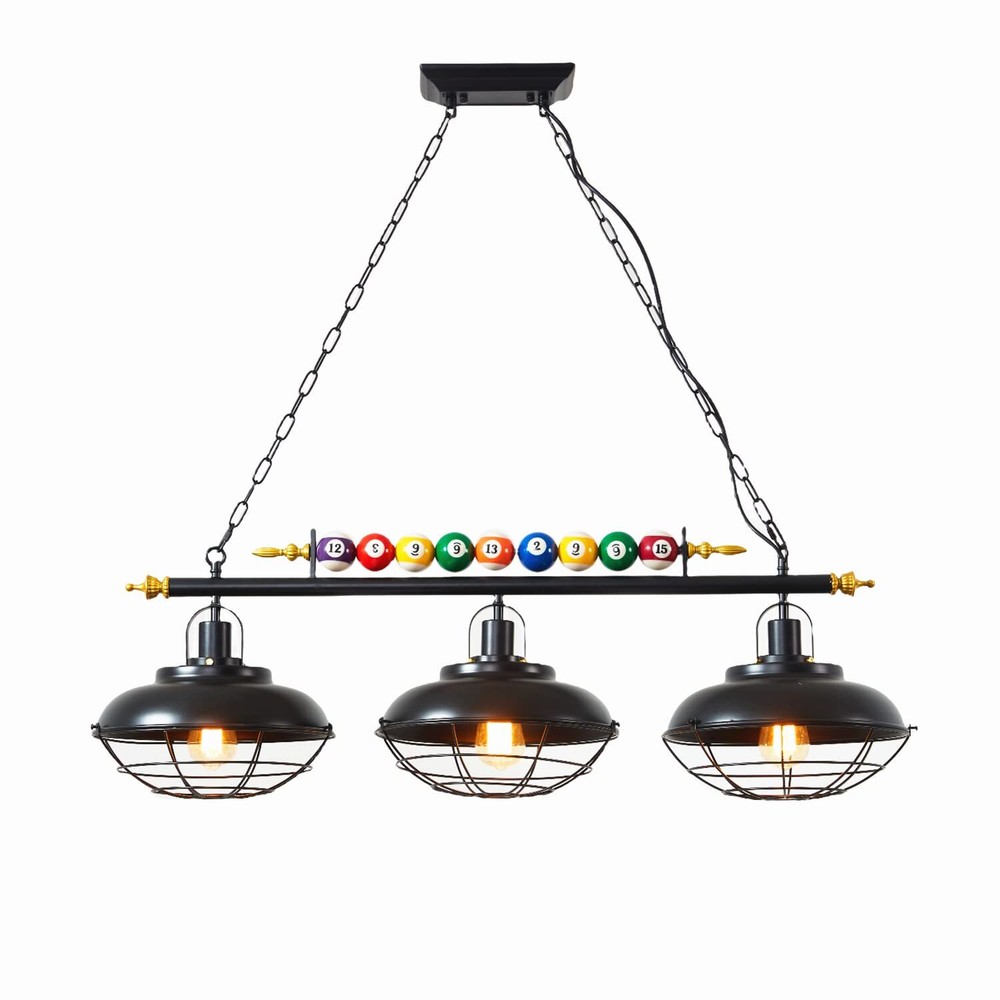Pool Table Light, Fixtures Ceiling Lamp for Game Room Beer Party,Real Billiar...