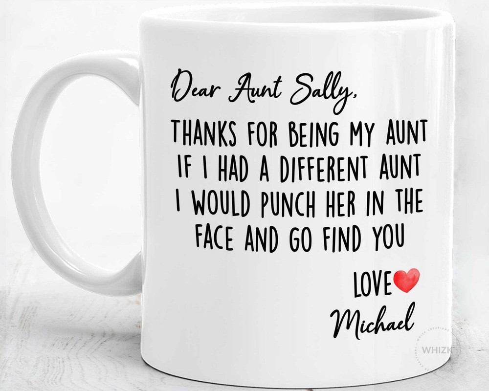 Aunt Gift For Aunt Mug For Auntie Birthday Funny Aunty Bae Mothers Day Gift From