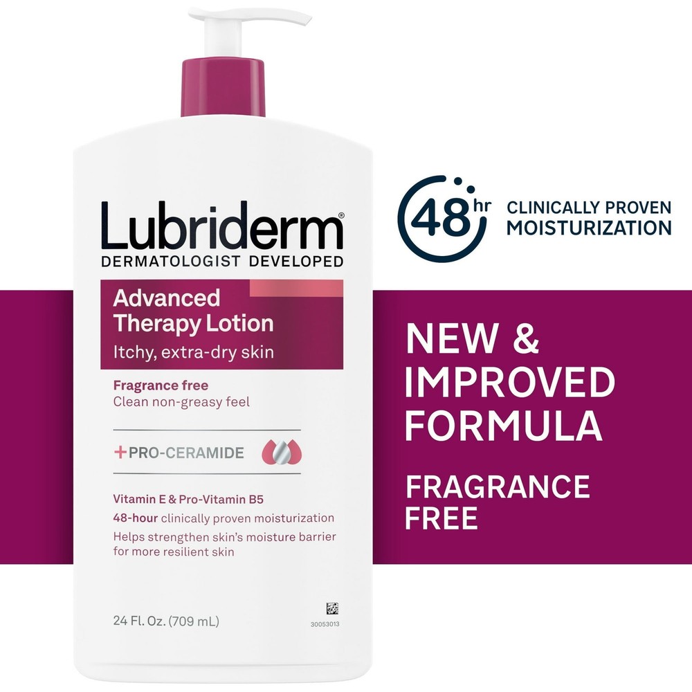 Lubriderm Advanced Therapy Moisturizing Lotion Extra Dry Skin 24oz