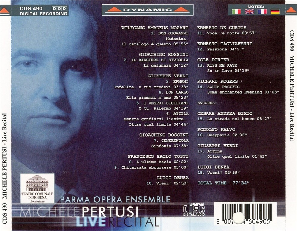 MICHELE PERTUSI MICHELE PERTUSI LIVE RECITAL NEW CD