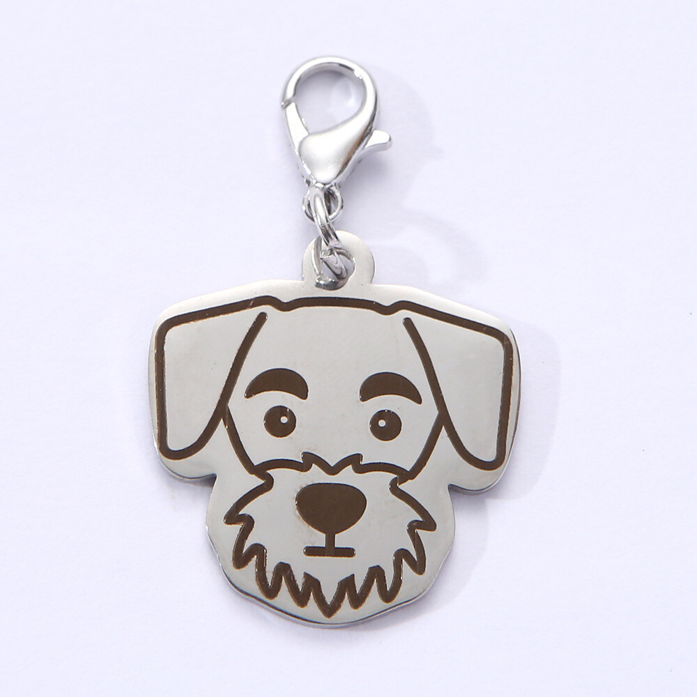 Pet Shepherd Husky Tag Metal Stainless Pendant Nameplate Dog Steel Border Plaque