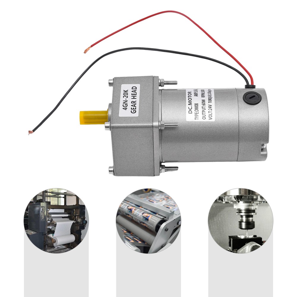 DC 24V Gear Motor Adjustable Motor 1800rpm, Large Torque Gear Motor Waterproof