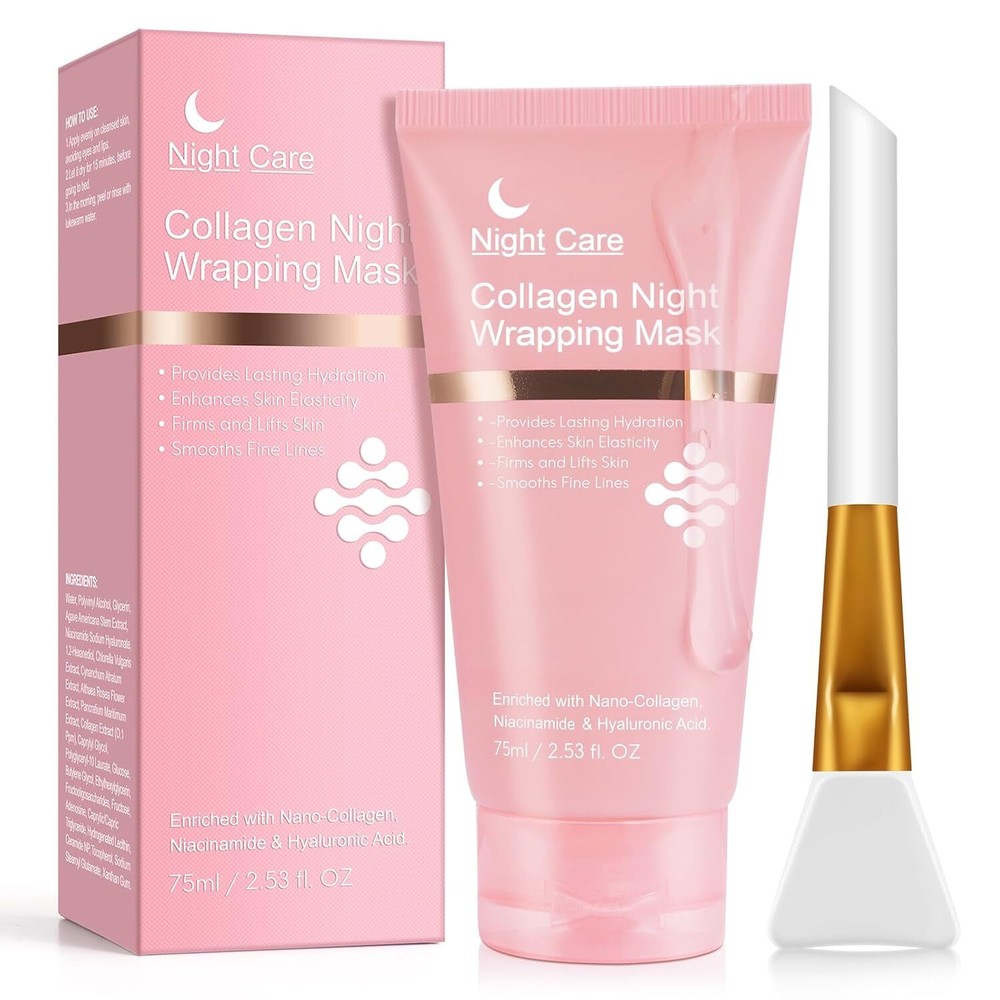 Collagen Overnight Peel Off Mask for Hydrating Nighttime Skin Care