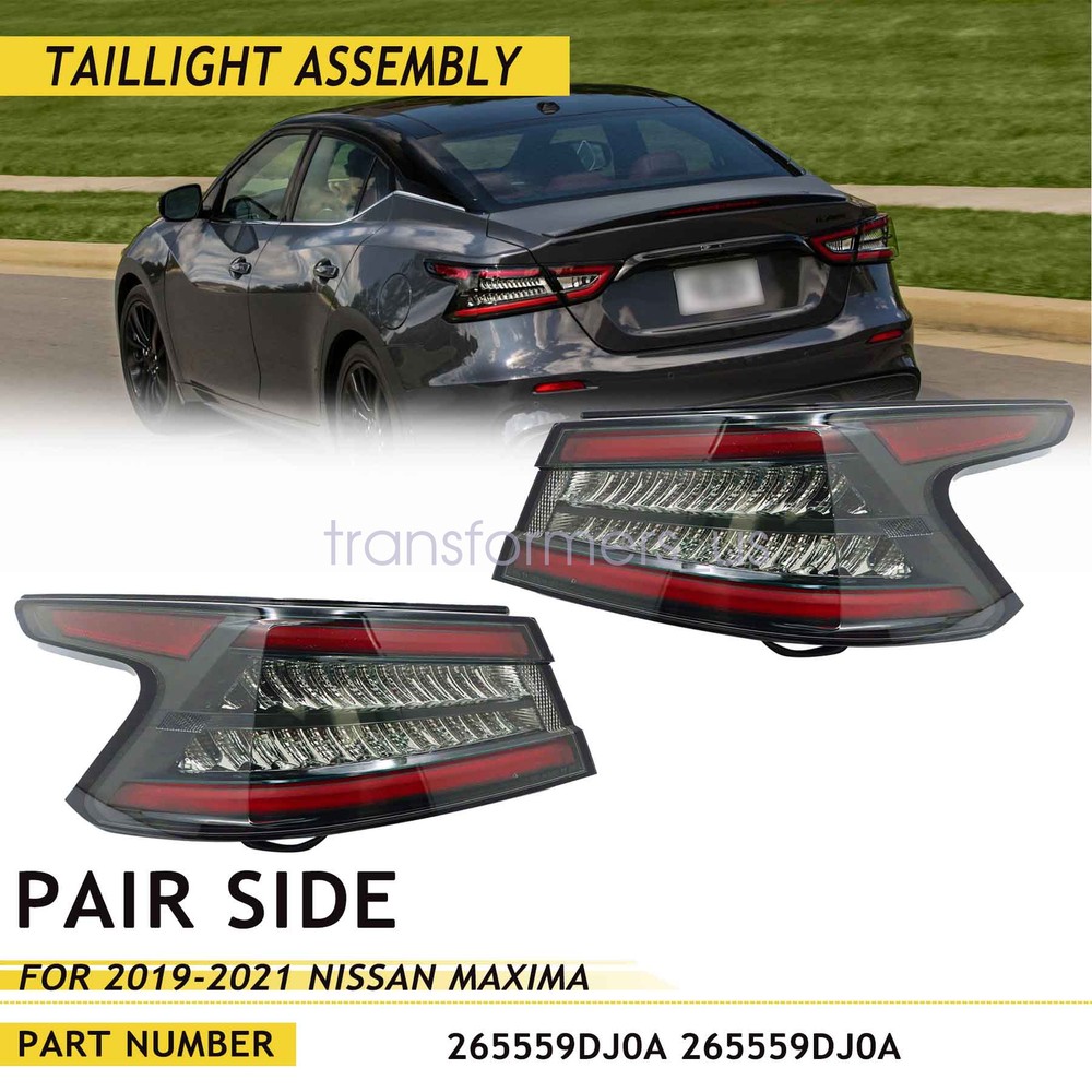 265509DJ0A 265559DJ0A For 2019-21 Nissan Maxima Left+Right Side Tail Light USA
