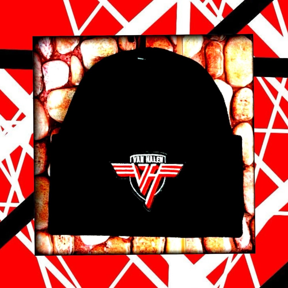 VAN HALEN 5150 BLACK PATCHED BEANIE ( OTHER COLORS ) ➕ NECKLACE