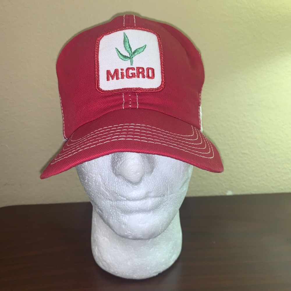 Vintage MiGRO snapback adjustable meshback farmer hat, K-Products