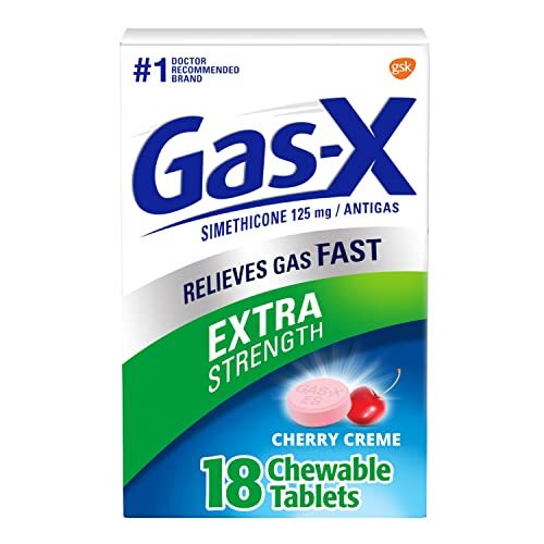 Gas-X Extra Strength Chewable Gas Relief Tablets 125 mg, Cherry - 18 Count