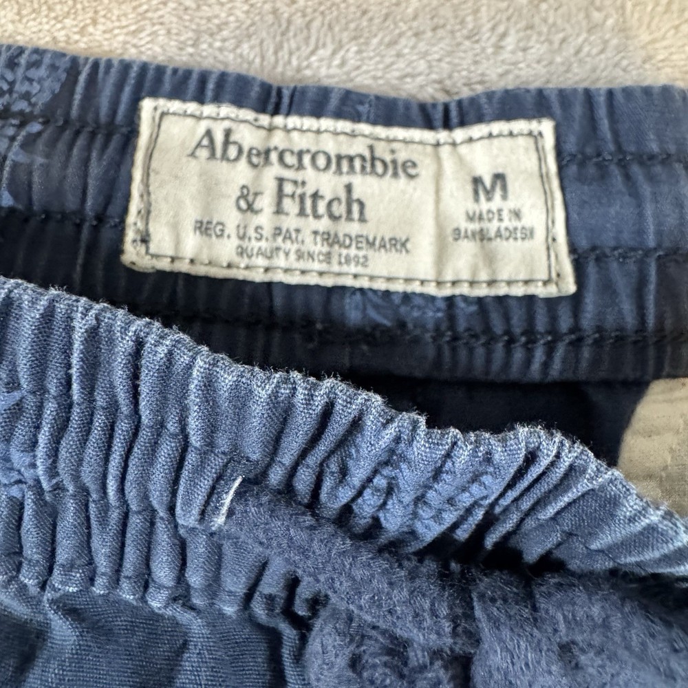 Abercrombie & Fitch Mens Cotton Shorts Medium Blue Pineapple