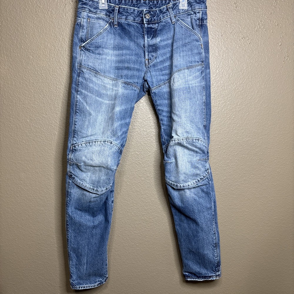 G-Star Denim Men 32x32 Jeans Bike Knee Patch‎ 5620 deconstructed 3D tapered
