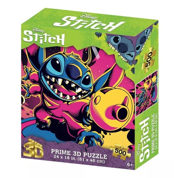 Disney Stitch Lenticular Puzzle, 500pc - Prime 3D