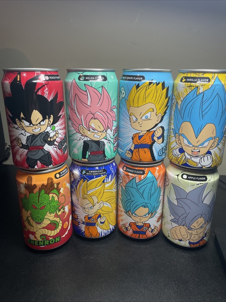 Dragon Ball Z Ocean Bomb Sparking Water 8-Pack Unopened Collector Cans