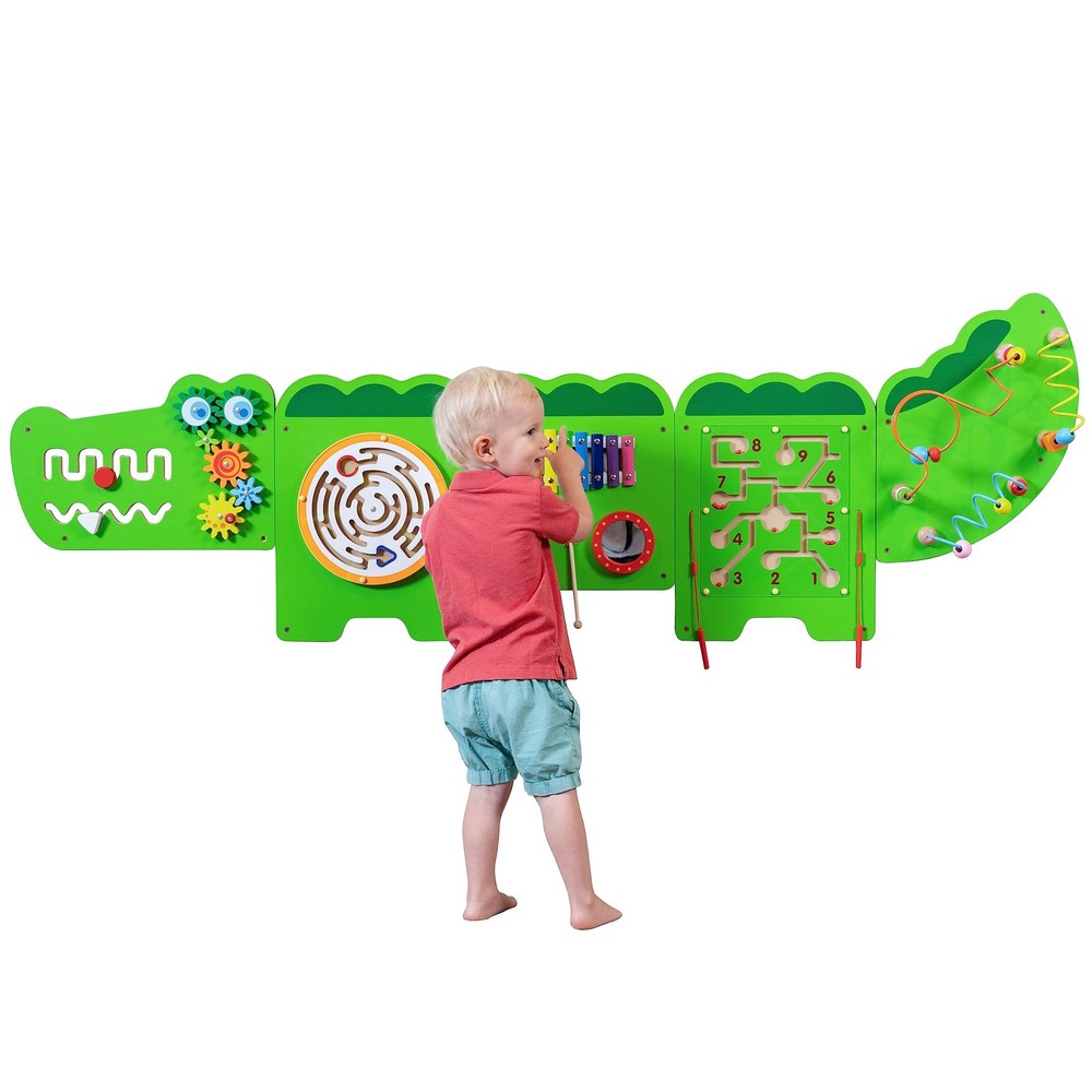 Crocodile Activity Wall Panels - Ages 18m+ - Montessori Sensory Toy - 8 Activ...