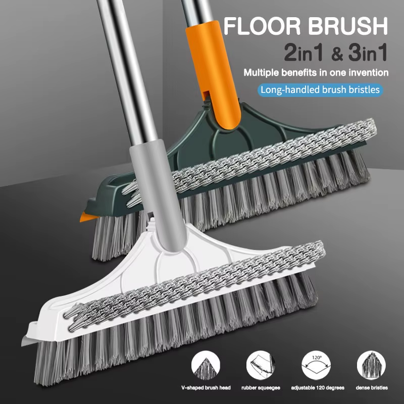 3 in 1 Cleaning Brush Cleaner Brush for Cleaning Bathroom Brush with Long Handle