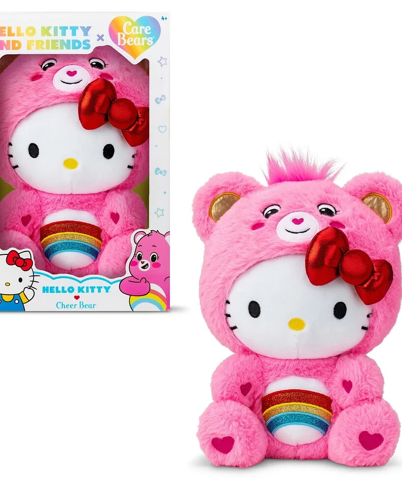 Hello Kitty x Cheer Bear Pink 10.5 Deluxe Collector Plush Doll