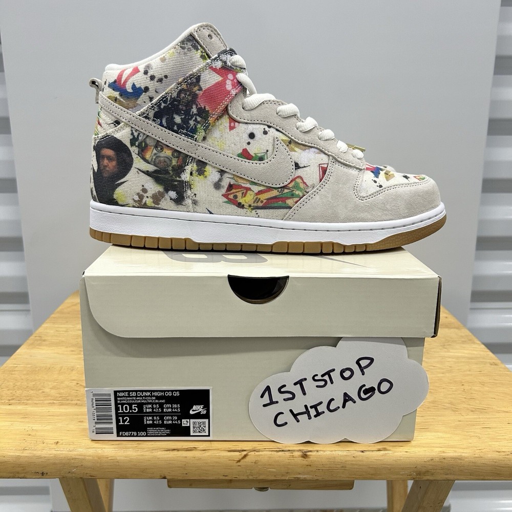 Nike SB Dunk High Supreme Rammellzee Size 10.5 FD8779-100 FW23 Artist NEW