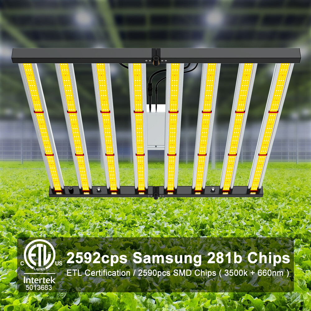 Foldable Samsung LED Grow Light Bar Dimmable 640W Full Spectrum Growing Lamp