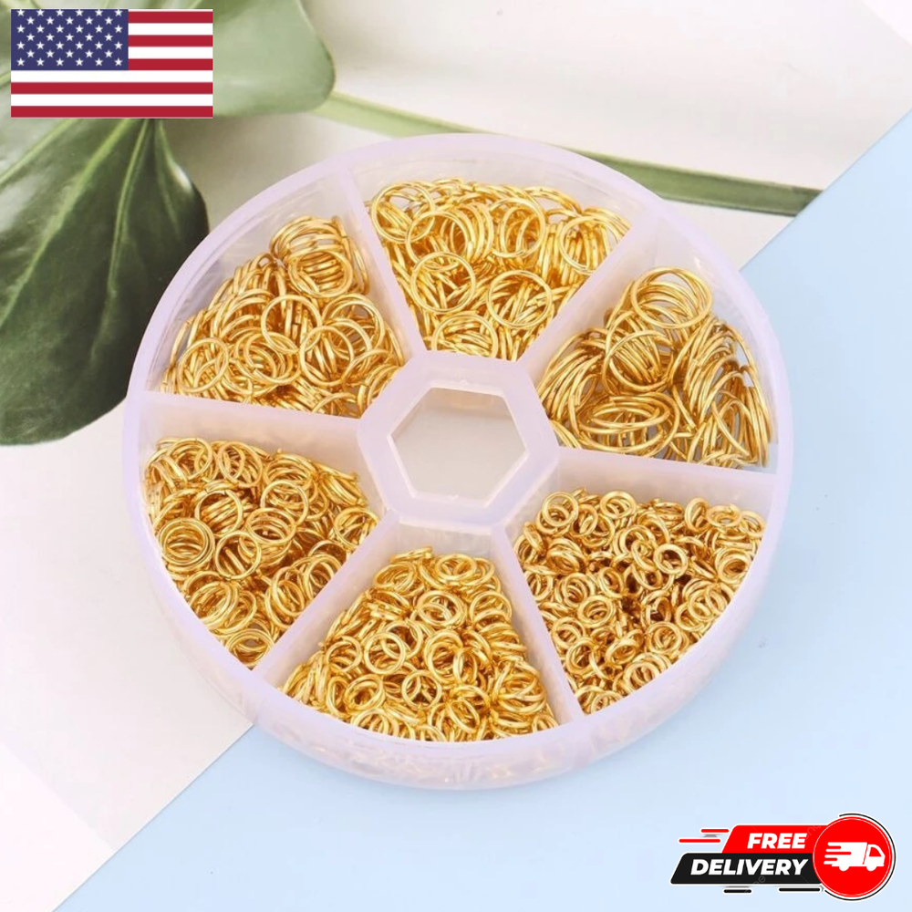DIY Jump Rings with Case Stainless Steel Jewelry Making Jump Rings 1000 Pieces