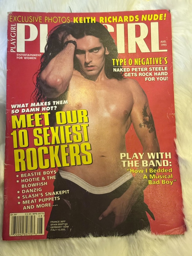 PETER STEELE Type O Negative PLAYGIRL August 1995 Rolling Stones KEITH RICHARDS