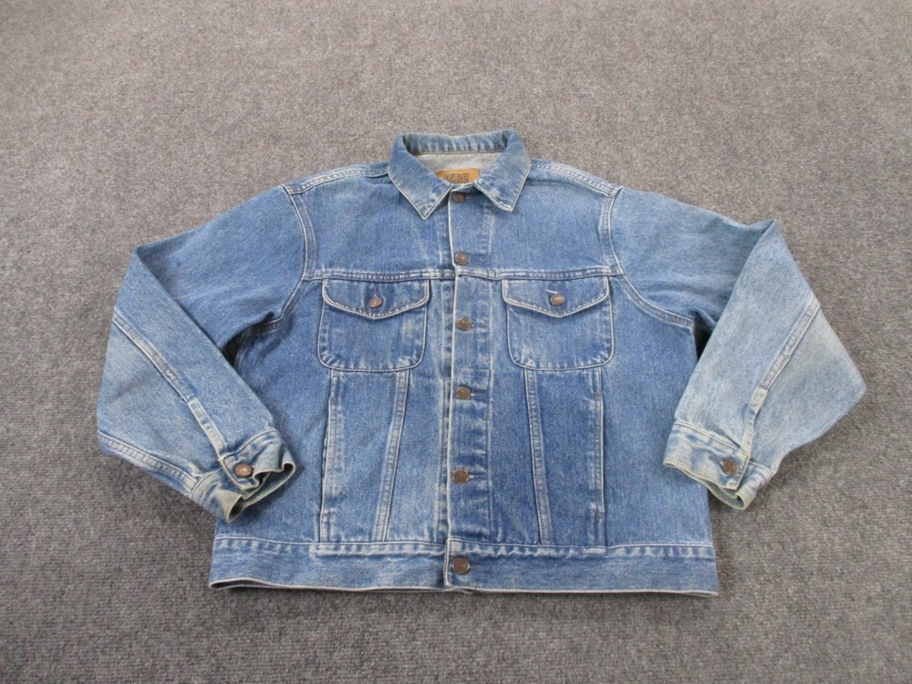 Vintage Gap Jacket Mens M Blue Denim Jean Trucker Biker Casual Outdoors Work 90s