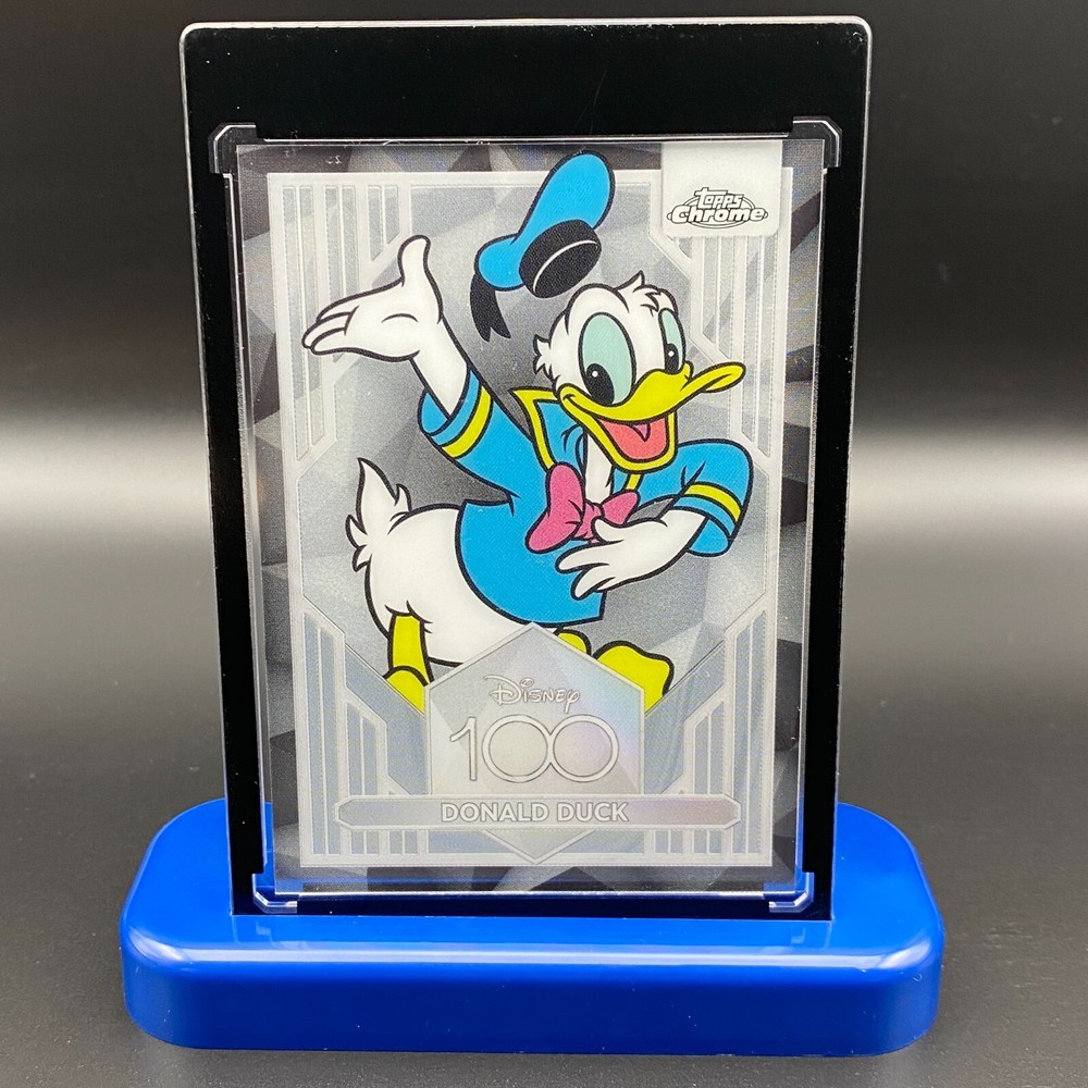 Donald Duck Display Collectible Gift Disney 100 Topps Chrome Card Mickey Mouse