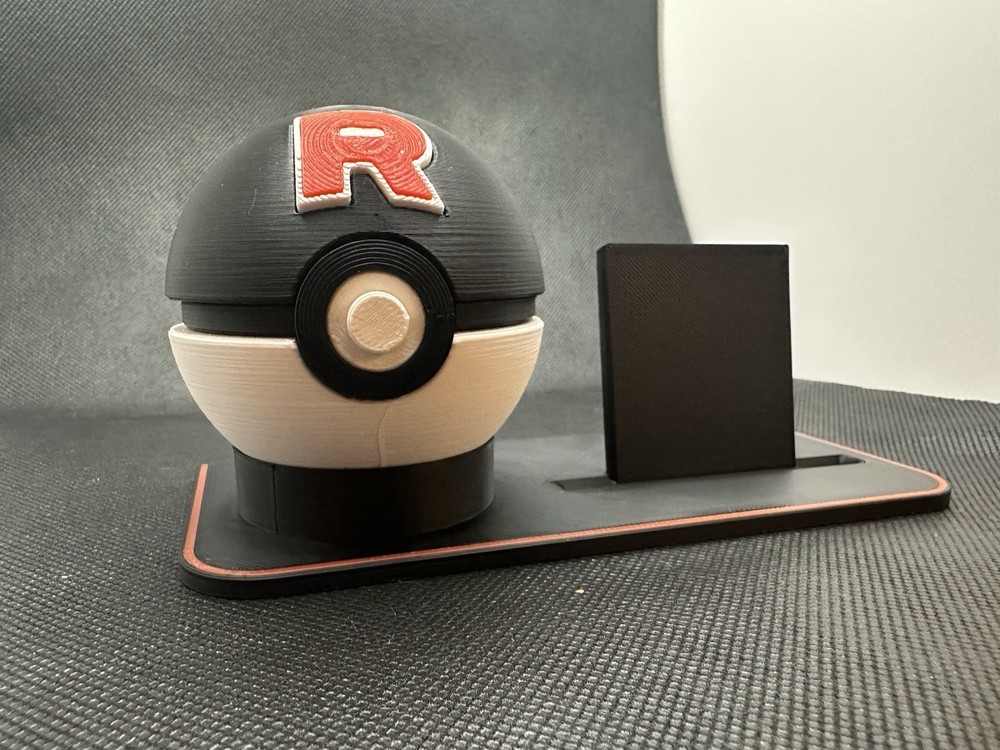 Team Rocket Inspired Pokeball Card Display Stand