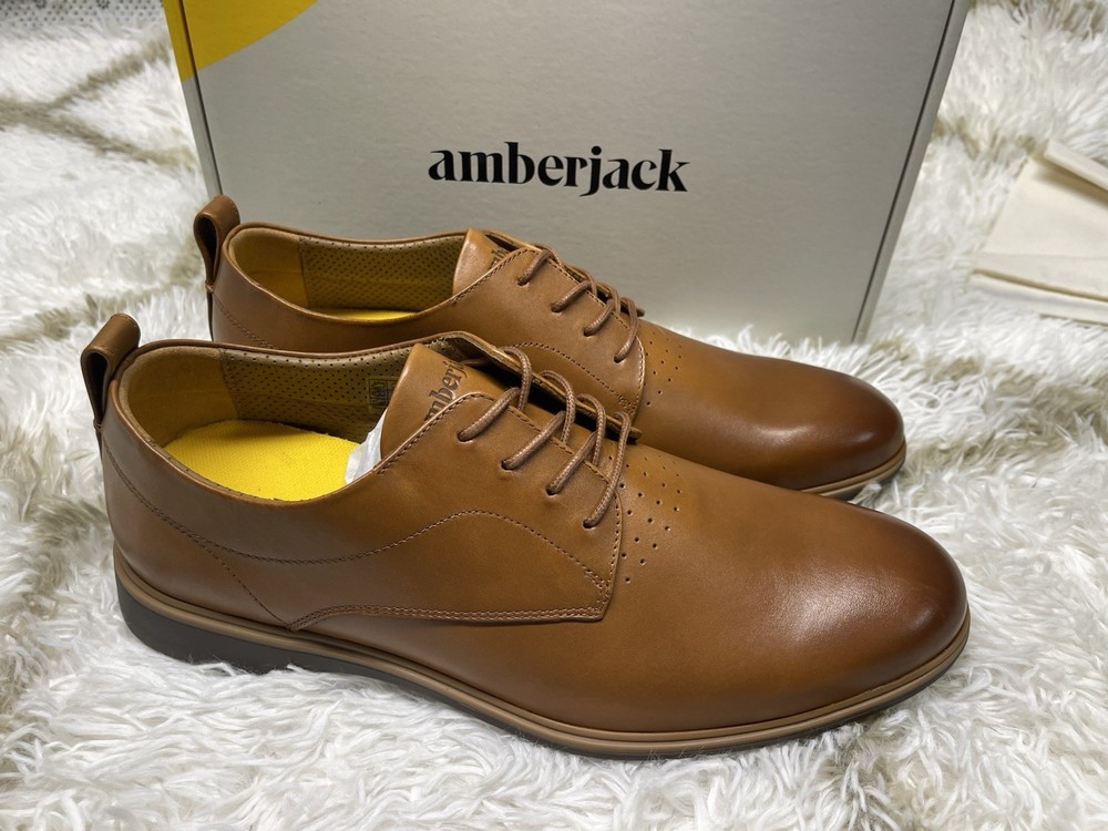 🧡NIB*Amberjack The Original Dress Shoes Leather Men's Size 11 - Honey MSRP $195