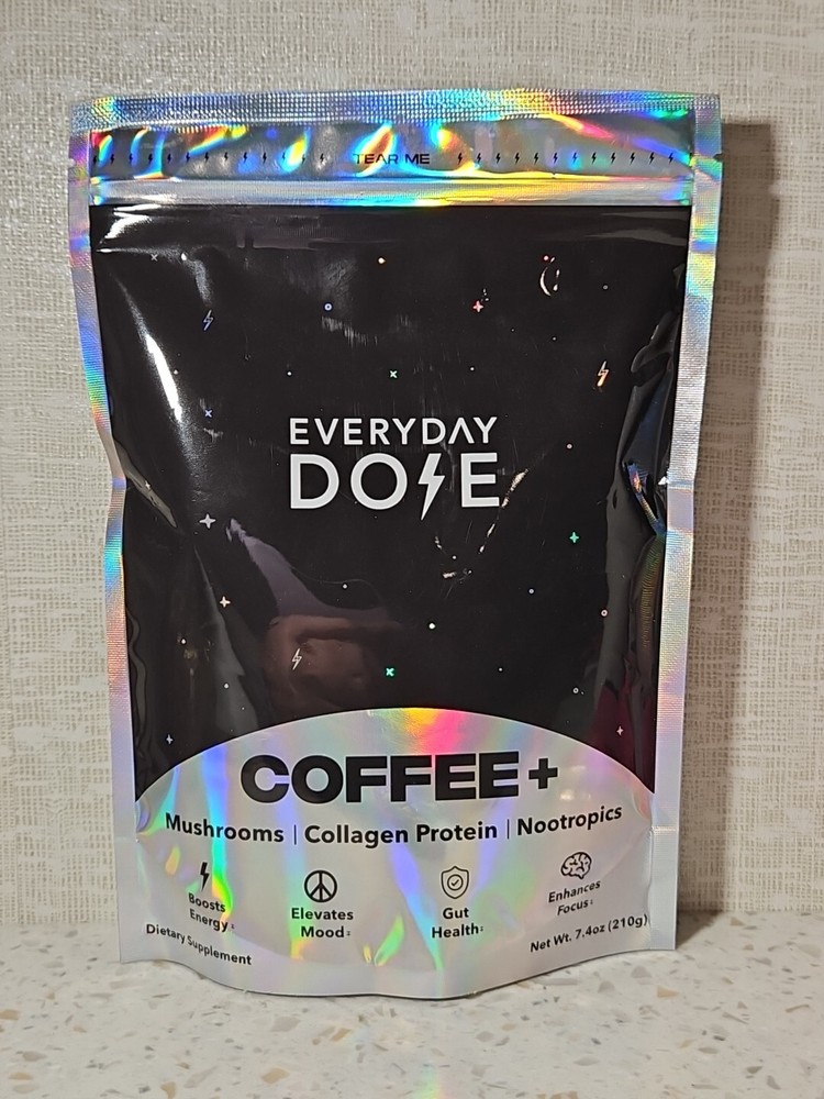 Everyday Dose Mushroom Coffee with Collagen Protein for Focus Mood Boost Exp 04/2027