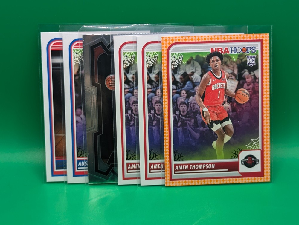 Amen / Ausar Thompson 6 Card RC Lot - Houston Rockets Detroit Pistons Monopoly