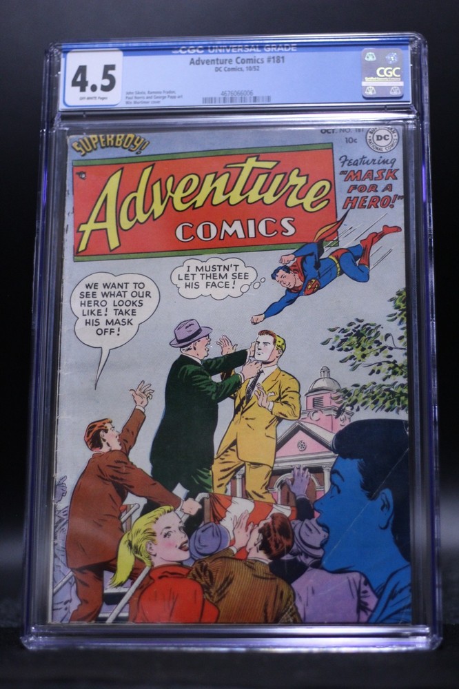 Adventure Comics (1938) #181 Win Mortimer Superboy Cover CGC 4.5 Off-White Pages